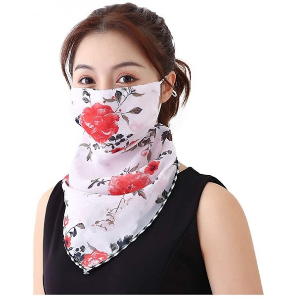 Balaclavas Protection Seamless Bandanas Outdoors Festivals - White1 - C2197DWR3K9 $9.01