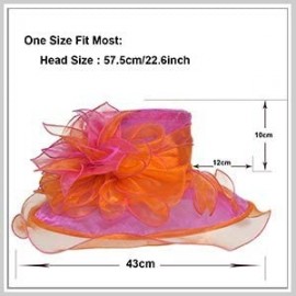 Sun Hats Women Church Derby Hats Tea Party Bridal Dress Wedding Hat - Red/Black - CR17YKOSCX5 $31.22