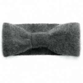 Cold Weather Headbands Womens Warm Turban Angora Headband Hair Band Fashion Accessories - Dark Gray - CP18605O72W $17.46