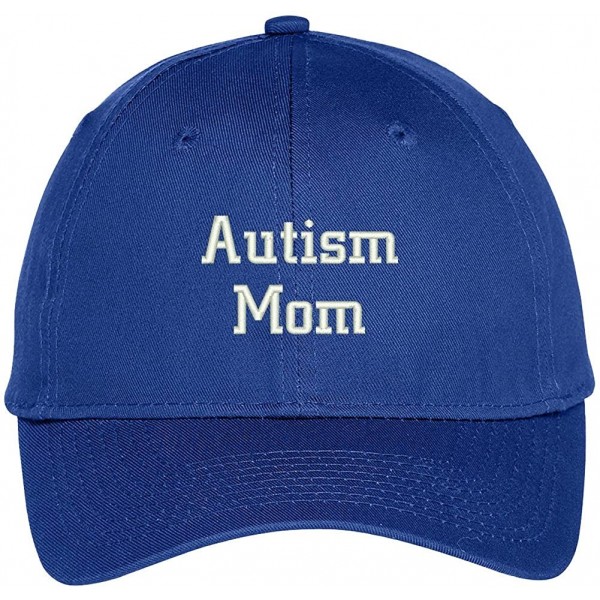 Baseball Caps Autism Mom Embroidered Awareness Baseball Cap - Royal - CR12FM6GPL1 $17.48
