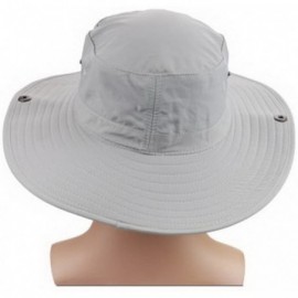 Cowboy Hats Outdoor Polyester Fishing Cap Cowboy Hat & Elastic Sweatband - Az-light Grey - CL12GROS6GJ $18.89