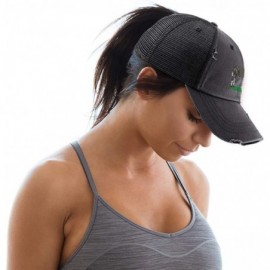 Baseball Caps Custom Womens Ponytail Cap Show Heifer Embroidery Cotton Strap Closure - Black Design Only - CP195WRXSW0 $22.54
