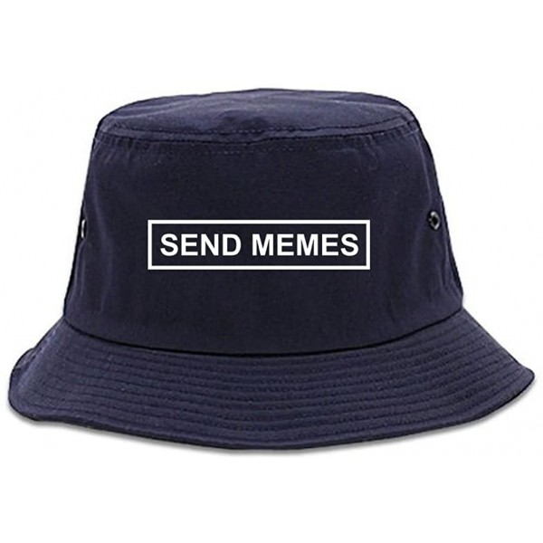 Bucket Hats Send Memes Box Funny Bucket Hat - Blue - CO18CADZEGD $27.47