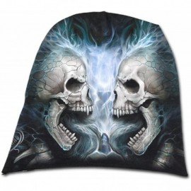 Skullies & Beanies Mens - Flaming Spine - Light Cotton Beanies Black - L - C311VAJ6G0J $10.15