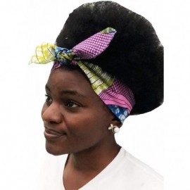 Headbands African Print Headband Hair Accessory for Women/Girls （2 Headbands 1 Big and 1small） - Purple - CM18MGD5ZLG $10.27
