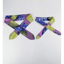 Headbands African Print Headband Hair Accessory for Women/Girls （2 Headbands 1 Big and 1small） - Purple - CM18MGD5ZLG $10.27