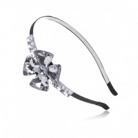 Headbands Decorative Vintage Diamond Jeweled Rhinestone Butterfly Hair Piece Headband - Silvery - C7117WZJERD $12.59