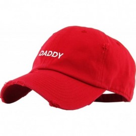 Skullies & Beanies Good Vibes Only Heart Breaker Daddy Dad Hat Baseball Cap Polo Style Adjustable Cotton - (8.3) Red Daddy Vi...