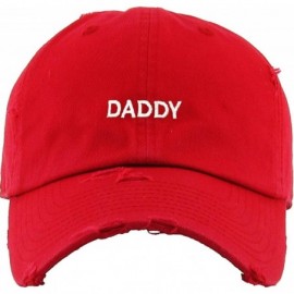 Skullies & Beanies Good Vibes Only Heart Breaker Daddy Dad Hat Baseball Cap Polo Style Adjustable Cotton - (8.3) Red Daddy Vi...