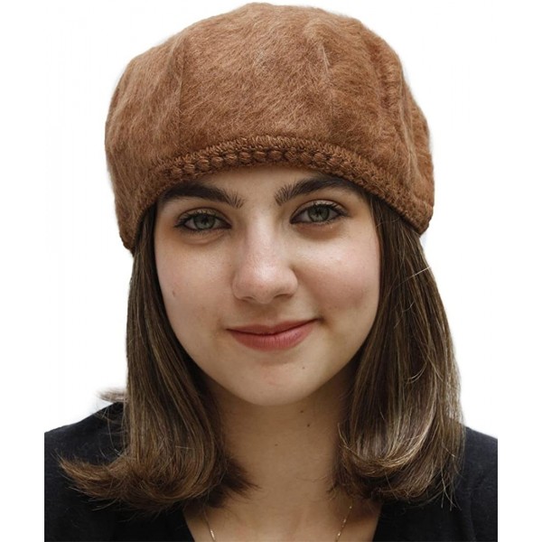 Berets Womens Soft Alpaca Wool Woven French Beret Cap Hat - Camel - CL11ZDXCTA9 $25.09