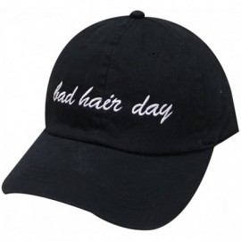 Baseball Caps Bad Hair Day Cotton Baseball Caps - Black - CG182KQQIR0 $13.74