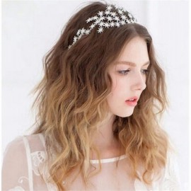 Headbands Bridal Crowns Bridal star Full Rhinestone Crown Hairband Vintage Crystal Tiara(A1181) - C3185AR3DT7 $40.08