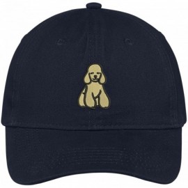 Baseball Caps Poodle Embroidered Low Profile Soft Cotton Brushed Cap - Navy - CB12NS06AIQ $13.99
