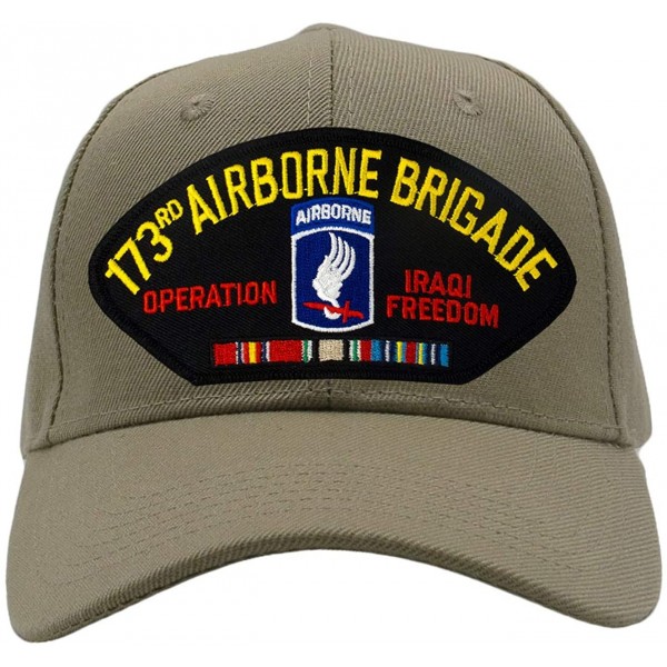 Baseball Caps 173rd Airborne - Operation Iraqi Freedom Veteran Hat/Ballcap Adjustable One Size Fits Most - Tan/Khaki - CW18TI...