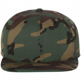 Visors 6-Panel Structured Flat Visor Classic Snapback (6089) - Green Camo - C211NANF6VD $12.01