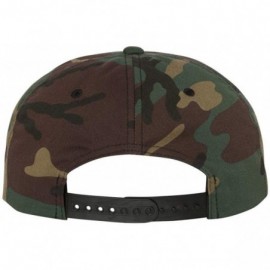 Visors 6-Panel Structured Flat Visor Classic Snapback (6089) - Green Camo - C211NANF6VD $12.01