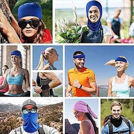 Balaclavas Quickly Dry Breathable Bandana Face Mask Reuseble- Balaclava Face Mask- Elastic Seamless Sunscreen Neck Gaiter - C...