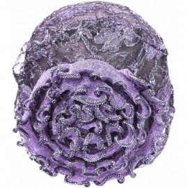 Headbands Beautiful Metallic Turban-style Head Wrap - Lacey Lavender - C118CUCH26X $12.29