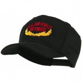 Baseball Caps US Air Force Retired Emblem Embroidered Cap - Black - CI11I67ISX7 $24.55