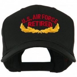 Baseball Caps US Air Force Retired Emblem Embroidered Cap - Black - CI11I67ISX7 $24.55