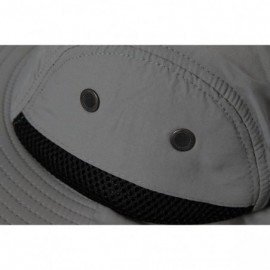 Sun Hats 4 Panel Large Bill Flap Hat - Gray - CQ11JOICU4P $11.39