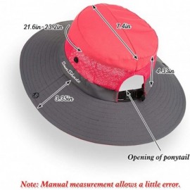 Sun Hats Women's Outdoor Sun Hat UV Protection Cap Foldable Mesh Wide Brim Hats for Summer Beach Safari Fishing Hat - CT18RXR...