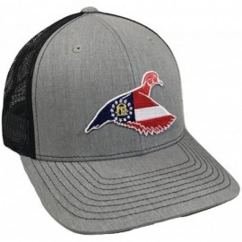 Baseball Caps GA Woodie - Adjustable Cap - Smoke/Black - C118DDK4L9W $22.00