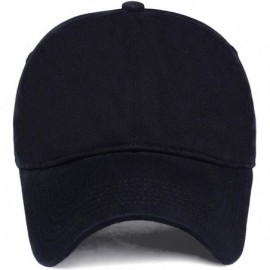 Baseball Caps Unisex Classic Plain Baseball Cap Adjustable Unstructured 6 Panel Dad Hats - C-cotton-black-m/L - CB18IWIZ9XC $...