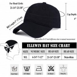 Baseball Caps Unisex Classic Plain Baseball Cap Adjustable Unstructured 6 Panel Dad Hats - C-cotton-black-m/L - CB18IWIZ9XC $...