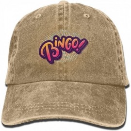 Skullies & Beanies Denim Baseball Cap Bingo Logo Summer Hat Adjustable Cotton Sport Caps - Natural - C618ECR0C5C $33.46