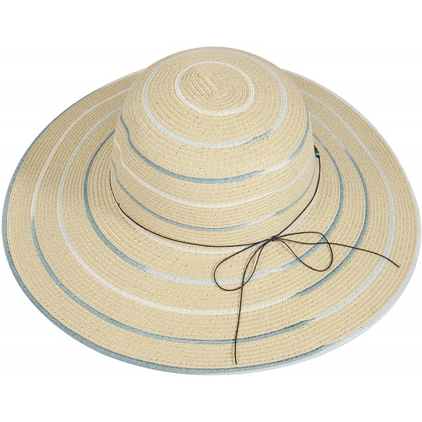 Sun Hats Beach Hats for Women - Wide Brim Summer Sun hat - Floppy Paper Straw UPF Sun Protection - Travel Outdoor Hiking - CK...