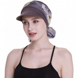 Newsboy Caps Newsboy Cap for Women Chemo Headwear with Scarfs Gifts Hair Loss Available All Year - Grey - CV18LWYZULG $14.06