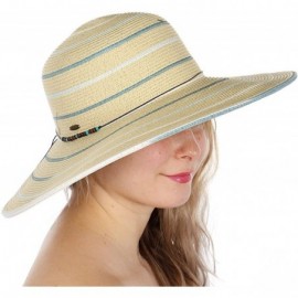 Sun Hats Beach Hats for Women - Wide Brim Summer Sun hat - Floppy Paper Straw UPF Sun Protection - Travel Outdoor Hiking - CK...