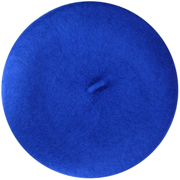 Berets Women Wool Beret Hat French Style Solid Color - Jewelry Blue - CF194GSSNDN $13.25