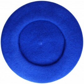 Berets Women Wool Beret Hat French Style Solid Color - Jewelry Blue - CF194GSSNDN $13.25