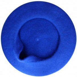 Berets Women Wool Beret Hat French Style Solid Color - Jewelry Blue - CF194GSSNDN $13.25