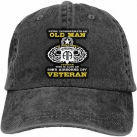 Baseball Caps 82Nd Airborne Division Veteran Vintage Adjustable Denim Hat Baseball Caps for Man and Woman - Black - CU18W35OO...