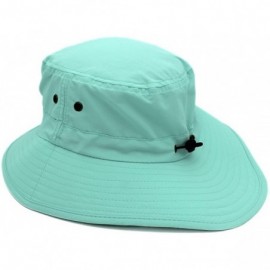Sun Hats Women Lightweight Safari Sun Hat Quick Dry Fishing Hat with Strap Cool - Aqua Blue - CG18G0R0WTO $18.76