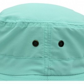 Sun Hats Women Lightweight Safari Sun Hat Quick Dry Fishing Hat with Strap Cool - Aqua Blue - CG18G0R0WTO $18.76