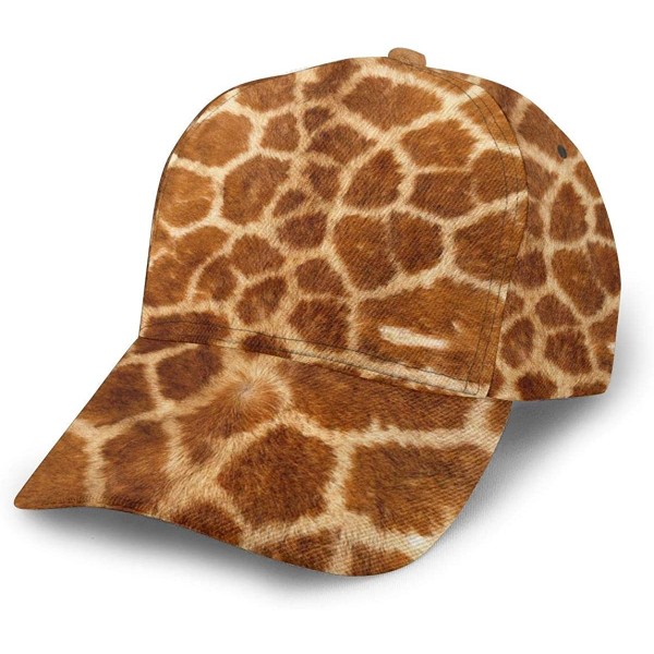 Baseball Caps Skin Print Unisex Baseball Cap Low Profile Adjustable Dad Hat - Giraffe - C31922OOWHK $12.23