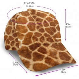 Baseball Caps Skin Print Unisex Baseball Cap Low Profile Adjustable Dad Hat - Giraffe - C31922OOWHK $12.23