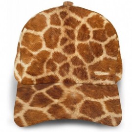 Baseball Caps Skin Print Unisex Baseball Cap Low Profile Adjustable Dad Hat - Giraffe - C31922OOWHK $12.23