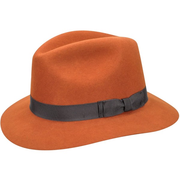 Fedoras Hunter Litefelt Fedora - Burnt Orange - CO12CF8HAKN $53.39