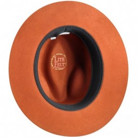 Fedoras Hunter Litefelt Fedora - Burnt Orange - CO12CF8HAKN $53.39