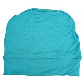 Skullies & Beanies Womens Soft Sleep Cap Comfy Cancer Wig Liner & Hair Loss Cap - Turquoise - C212E5ZA1T1 $15.11