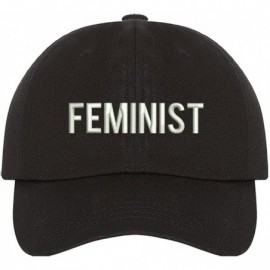 Baseball Caps Feminist Dad Hat - Black (Feminist Dad Hat) - CF18D55MHD2 $18.12