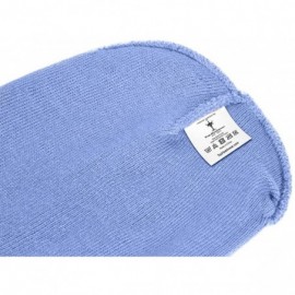 Skullies & Beanies Solid Color Long Beanie - Sky Blue - CC112V0GMW9 $12.64