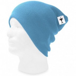 Skullies & Beanies Solid Color Long Beanie - Sky Blue - CC112V0GMW9 $12.64