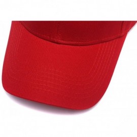 Baseball Caps Custom Embroidered Adjustable Baseball Hat Embroidery Cowboy Caps Men Women Text Gift - Red - CE18H49AEY6 $20.81