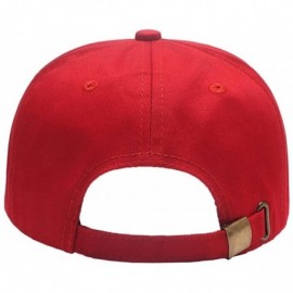 Baseball Caps Custom Embroidered Adjustable Baseball Hat Embroidery Cowboy Caps Men Women Text Gift - Red - CE18H49AEY6 $20.81